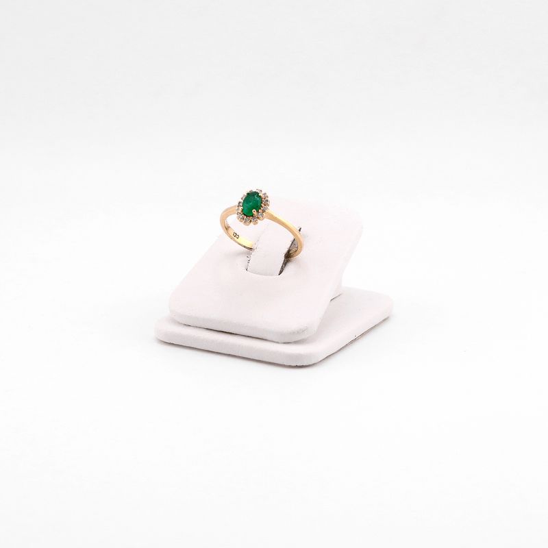 Anillo C/p Verde 14k 2.1g #7