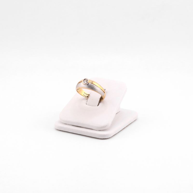 Anillo 2 Tns. C/p 14k 3g #7.5