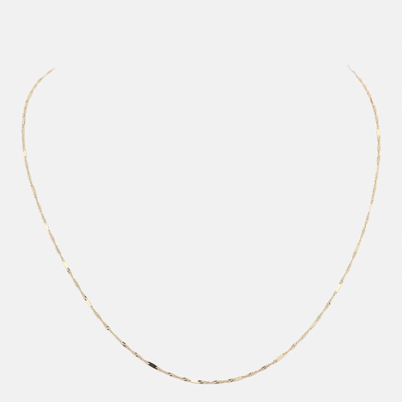 Cadena Torzal Placas 14k 1.3g 43cm