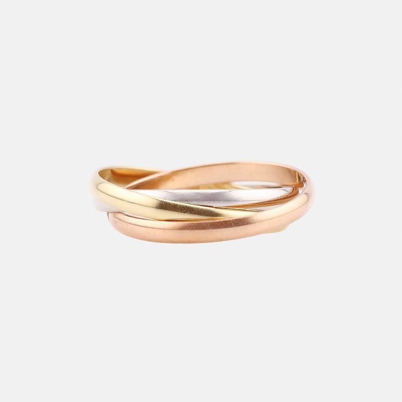 Anillo Triple Tonos 14k 3.1g #7.5