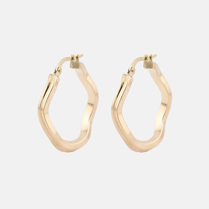 Arracadas Torcidas Líneas 14k 2g