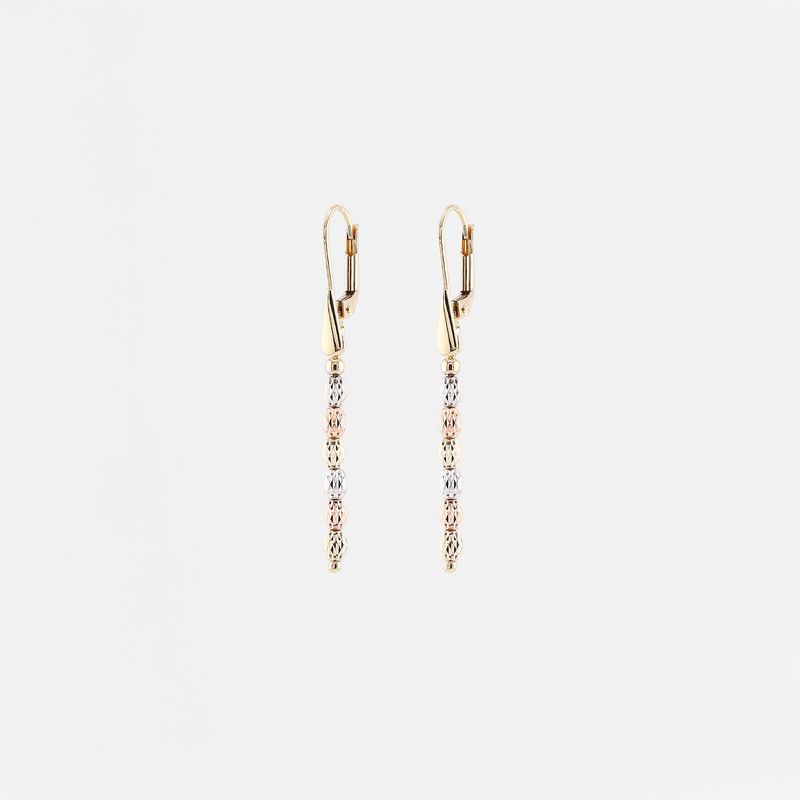 Aretes Patente Borlas Tns 14k 2.6g