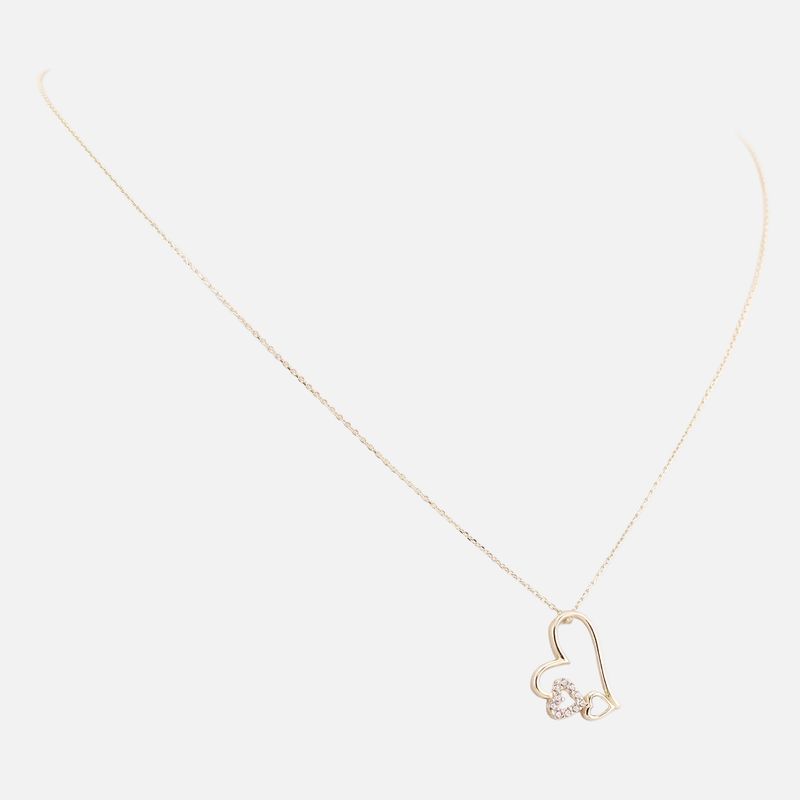 Gargantilla Corazones 10k 1.8g