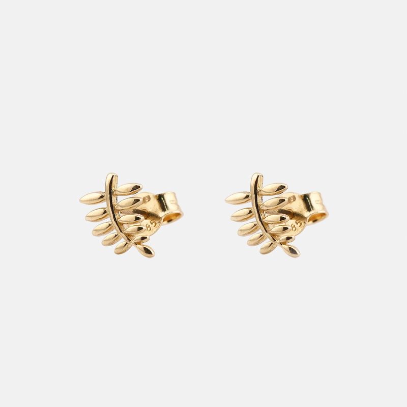 Aretes Hoja 14k 1.1g