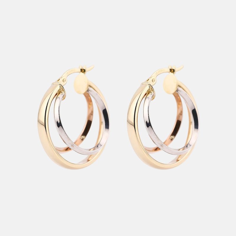 Arracadas Triples Tns 14k 3.3g