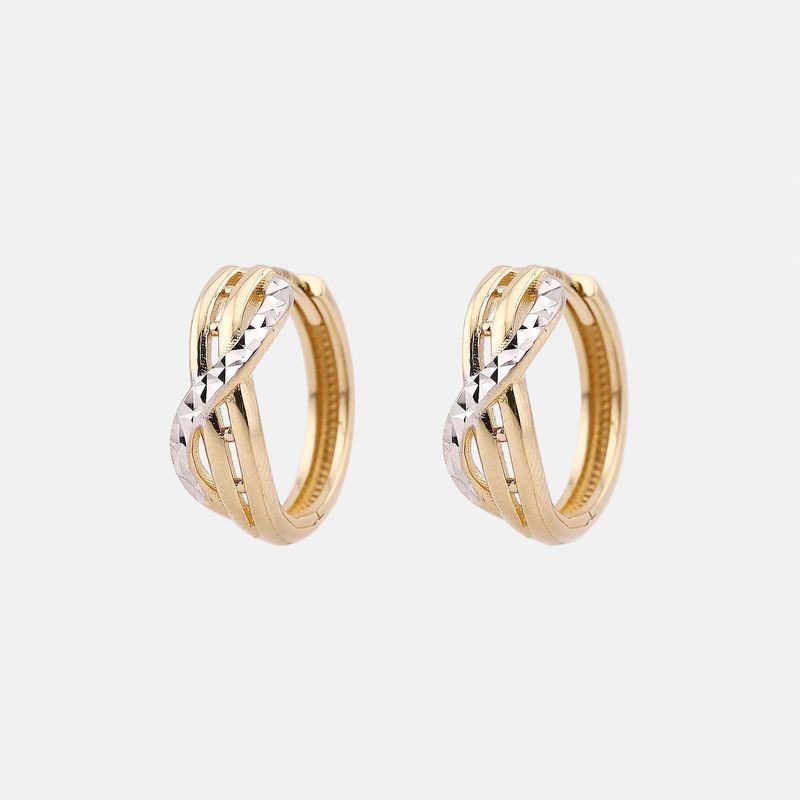 Aretes Huggies Lisos 14k 2.8g