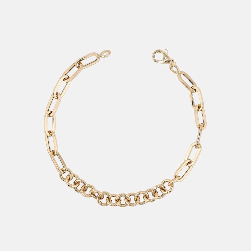 Pulsera Eslabón Invertido 14k 4.4g 19cm