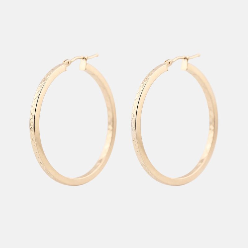 Arracadas Relimadas De Frente 14k 2.4g