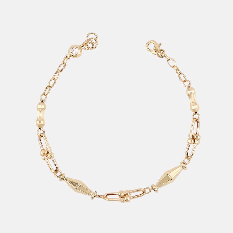 Pulsera Rombs-borlas 14k 4.7g 19cm