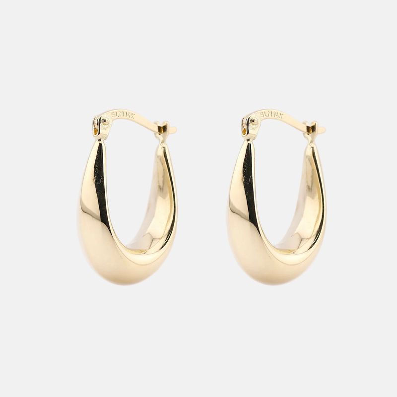 Arracadas Canasta Lisas 14k 2g