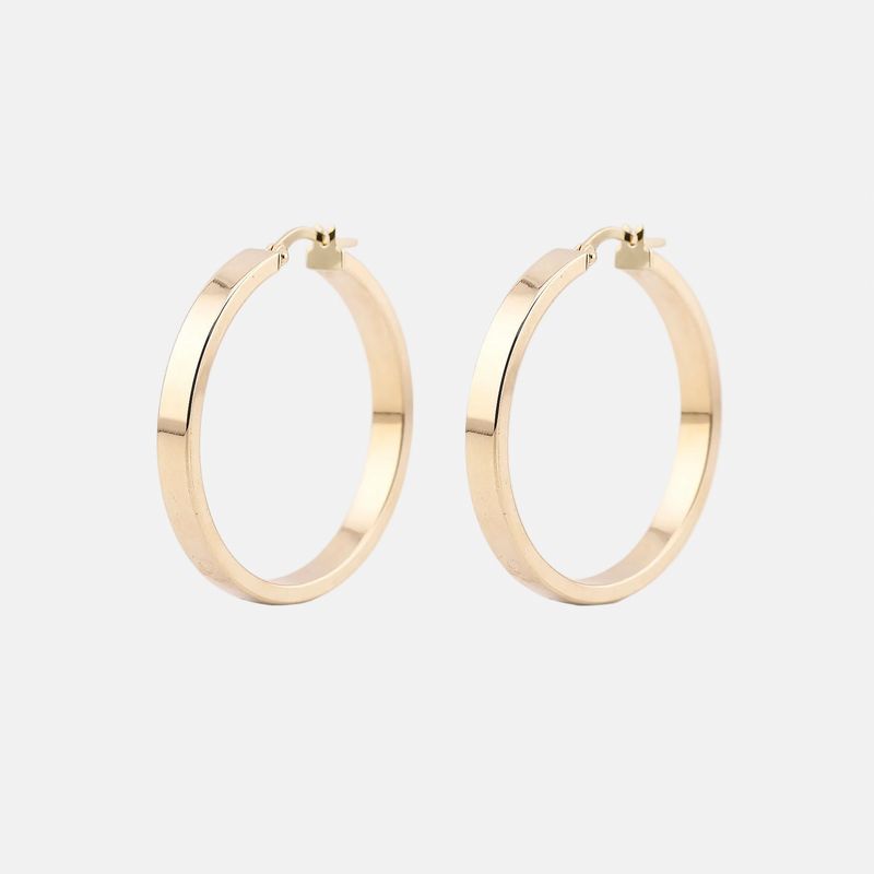 Arracadas Tubo Cuadrado 14k 3.6g