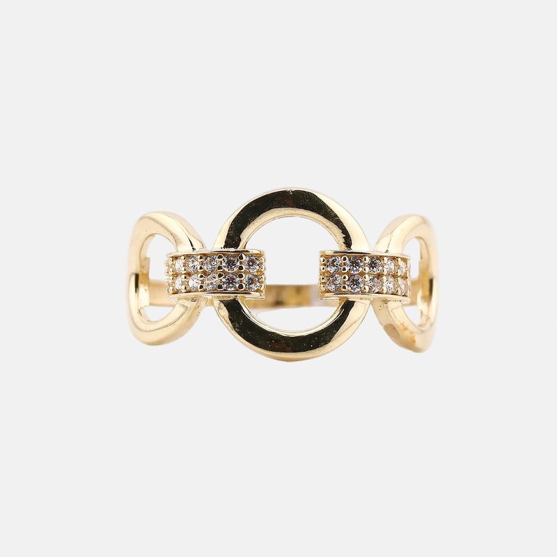 Anillo Circ. Enlazado C/p Bcas 14k 2.2g #7.5