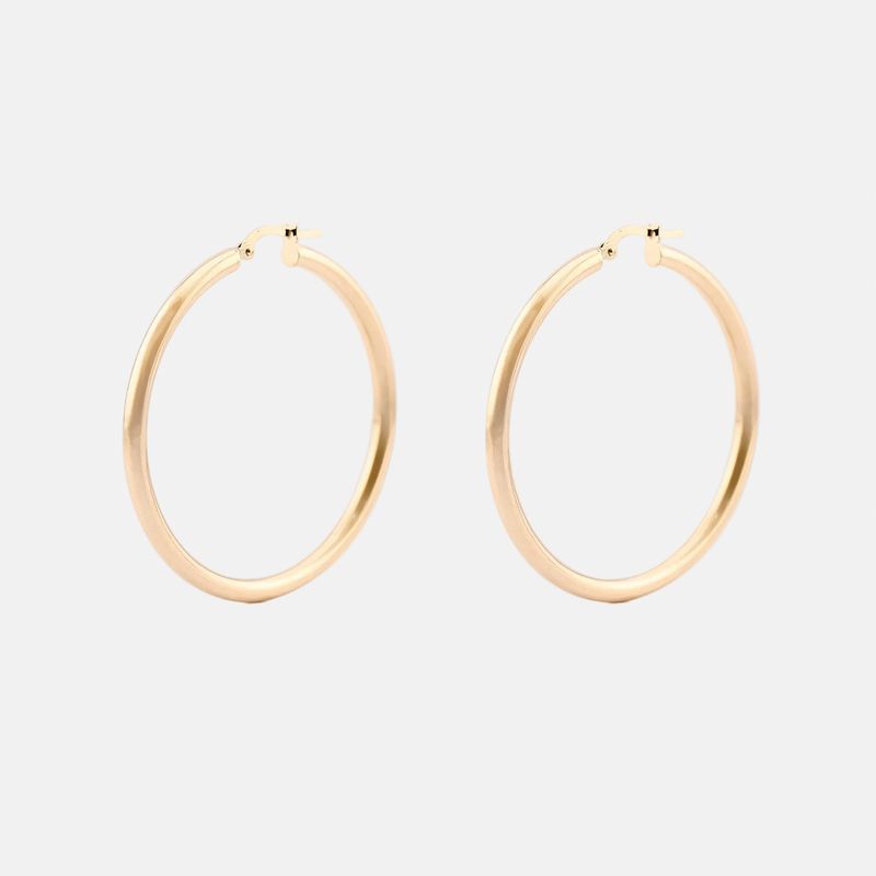 Arracadas Tubo Redondo 14k 3g