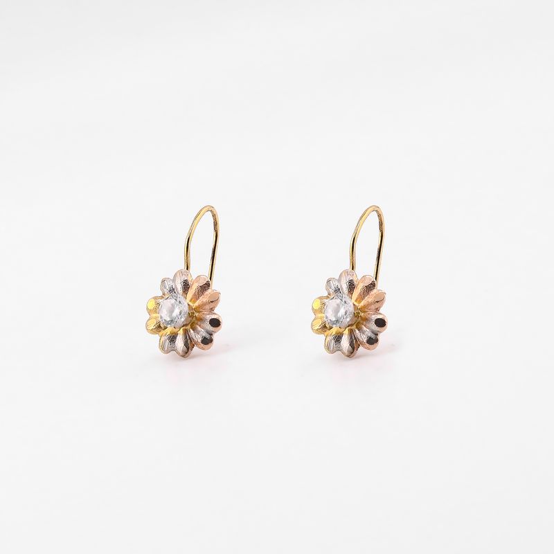 Aretes Flor C/p 10k 1.3g