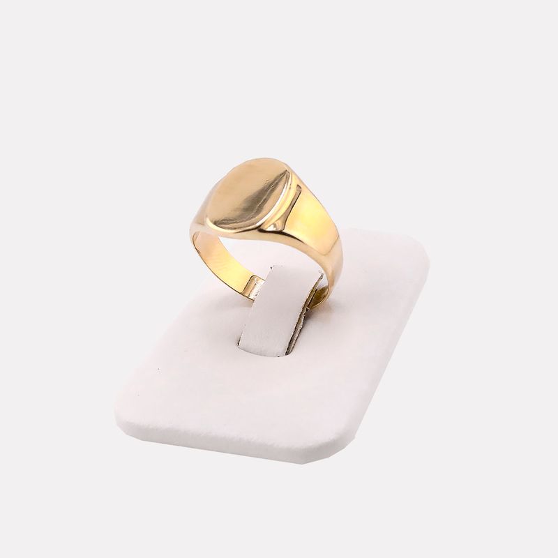 Anillo Placa Ovalo 14k 3.3g #9.5