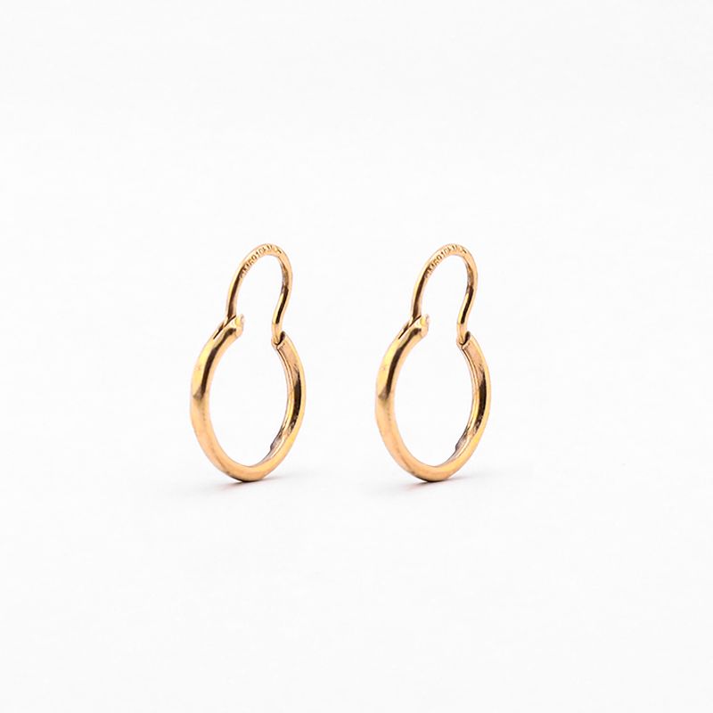 Aretes Huggies Facetados 10k 0.6g