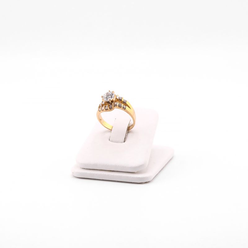 Anillo Compromiso Ondas 14k 4.2g #6