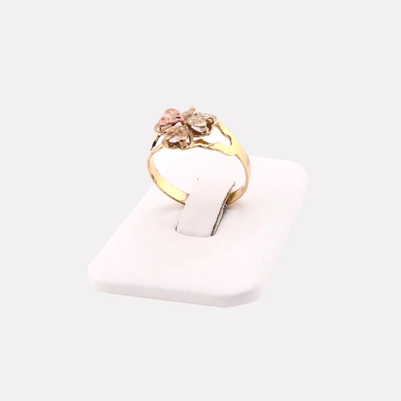 Anillo Trebol Tns. 10k 1.8g #8.5