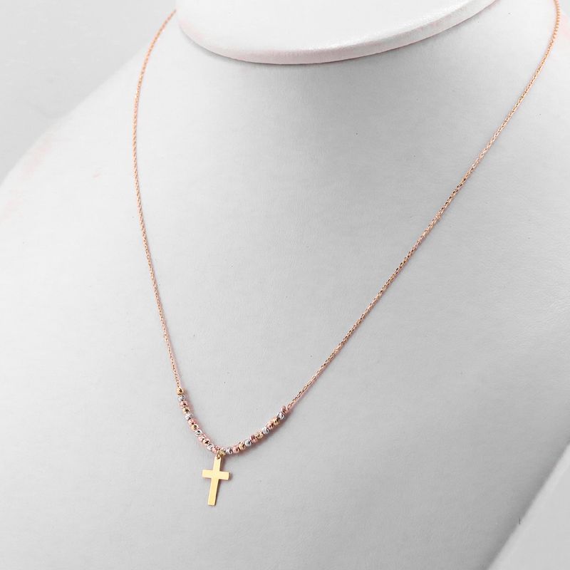 Gargantilla Cruz 14k 1.78g