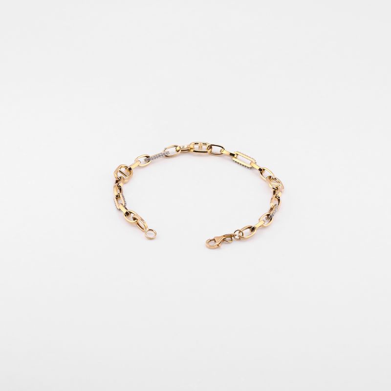 Pulso Eslabon C/p  14k 4.1g 18cm