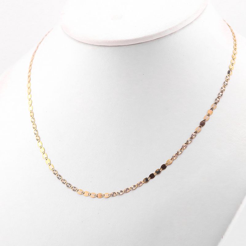 Cadena Gucci 5x5 Relim. 14k 3g 55cm