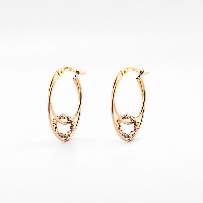 Arracadas C/borlas 3 Tns. 14k 2g