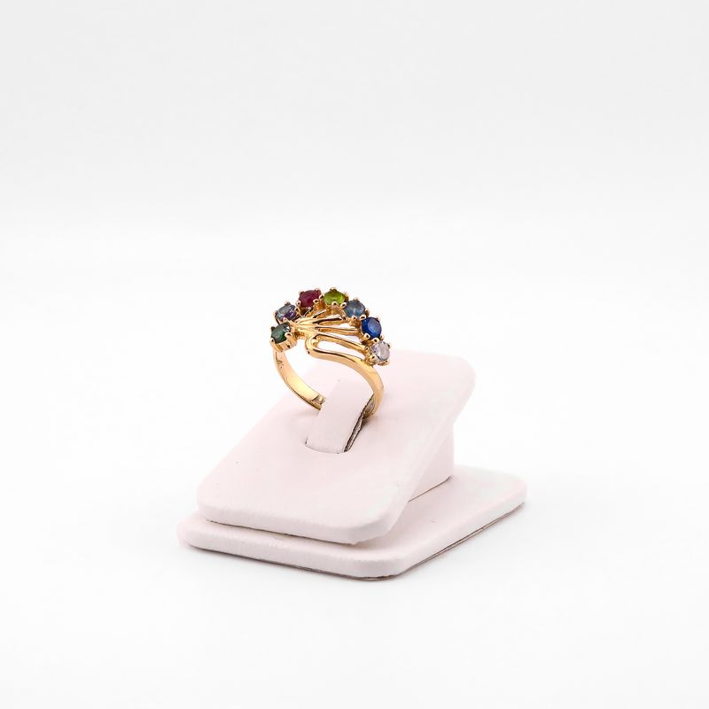 Anillo C/p Colores 14k 4.2g #7.5