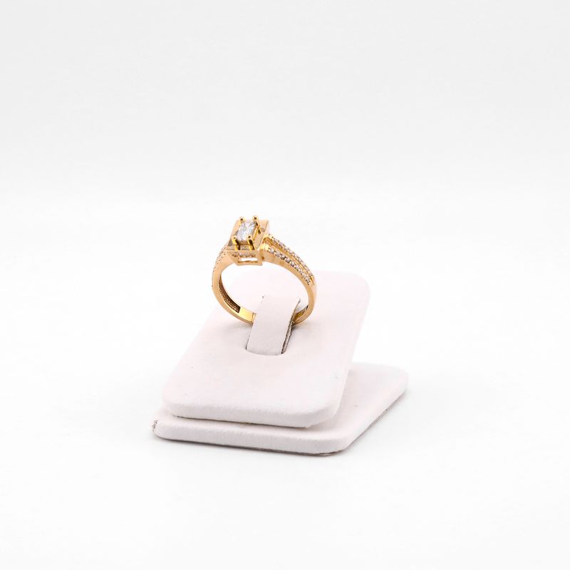 Anillo C/p Cuad. 14k 3.3g #8