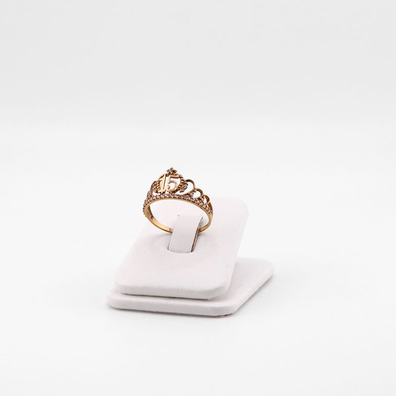 Anillo Corona 15 Años 10k 1.6g #9