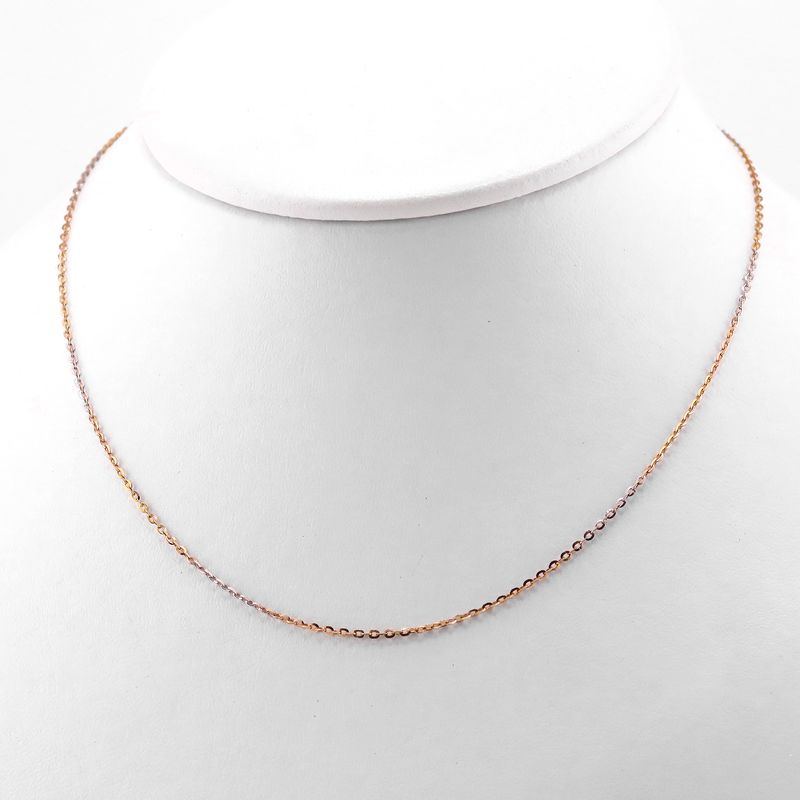 Cadena Eslabon Inv. 2 Tns. 14k 1.4g 45cm