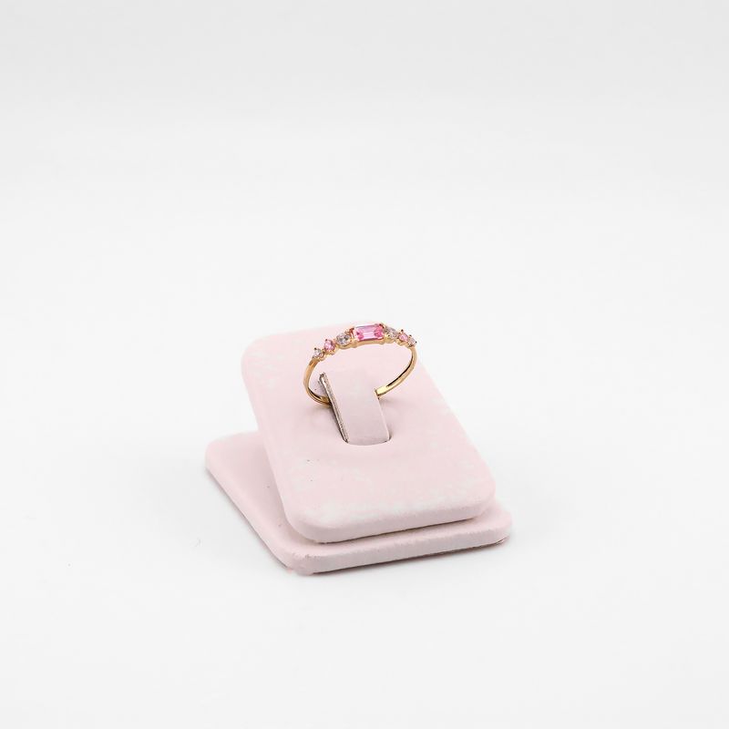 Anillo C/p Cuad. Rosa 10k 0.9g #7.5
