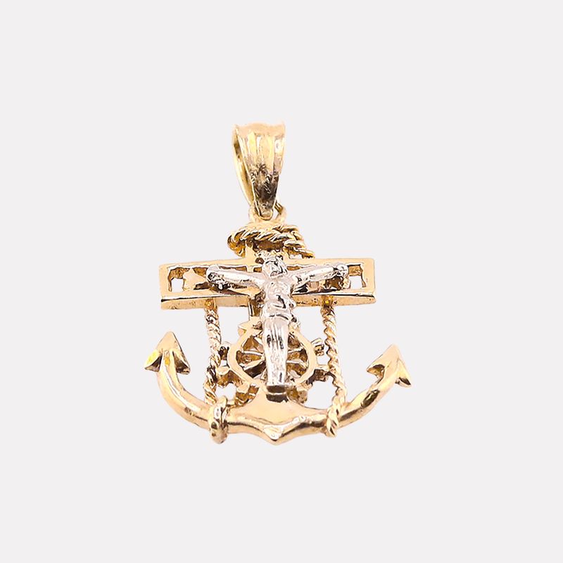 Dije Ancla Cruz 14k 1.5g
