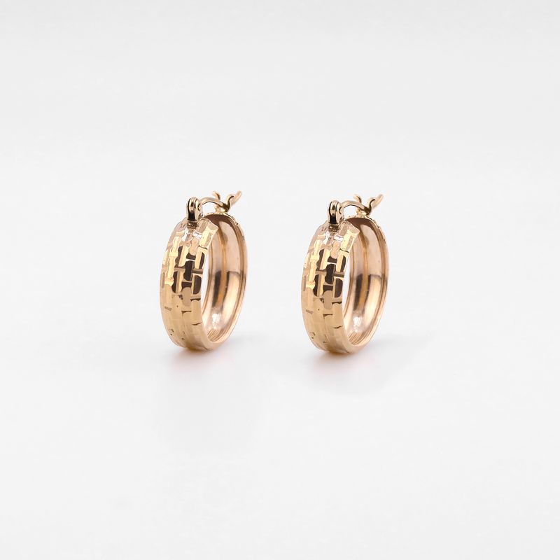 Arracadas Facetadas 10k 2.2g