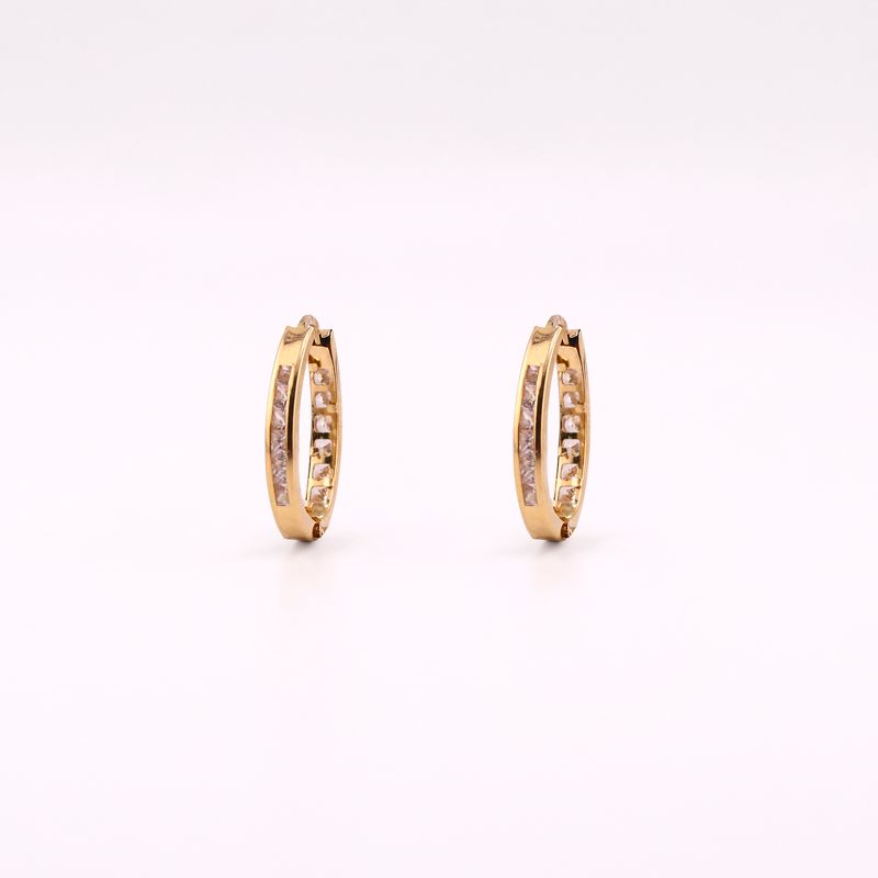 Arracadas Ovalo C/p 14k 1.9g