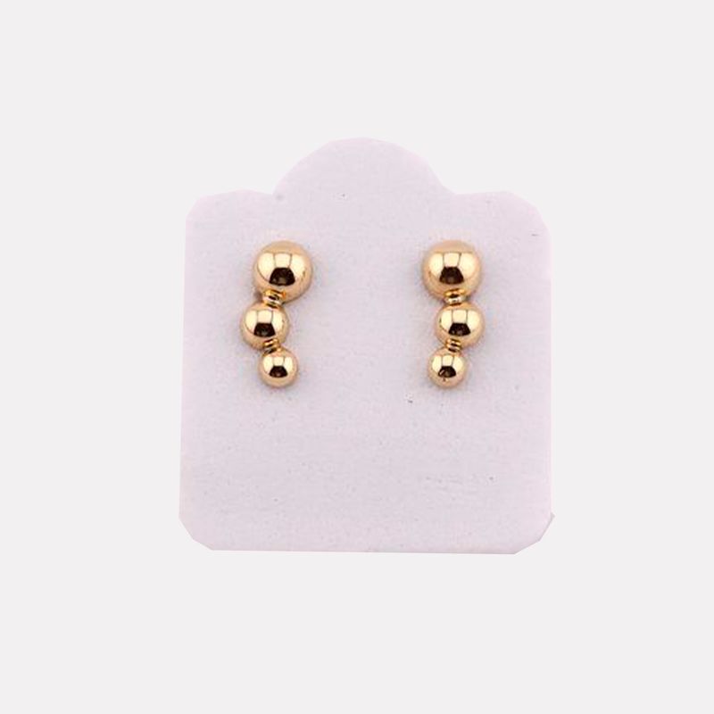 Broqueles Triple Esfera 10k 0.2g