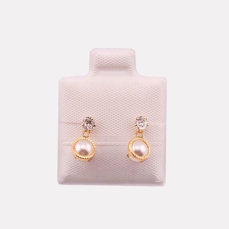 Broqueles Colgante Perla 10k 0.4g