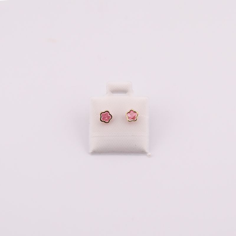 Broqueles Bisel Flor #5 10k 0.5g