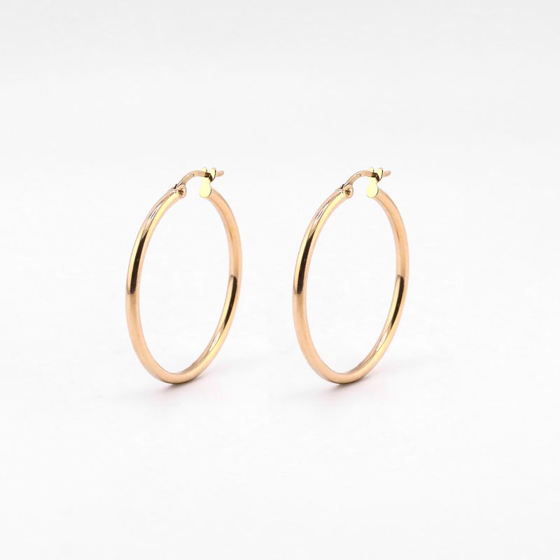 Arracadas Tubo Lisas 14k 1.5g