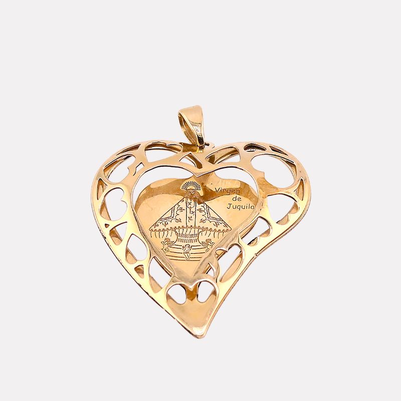 Dije Corazon Virgen De Juquila 14k 3.6g