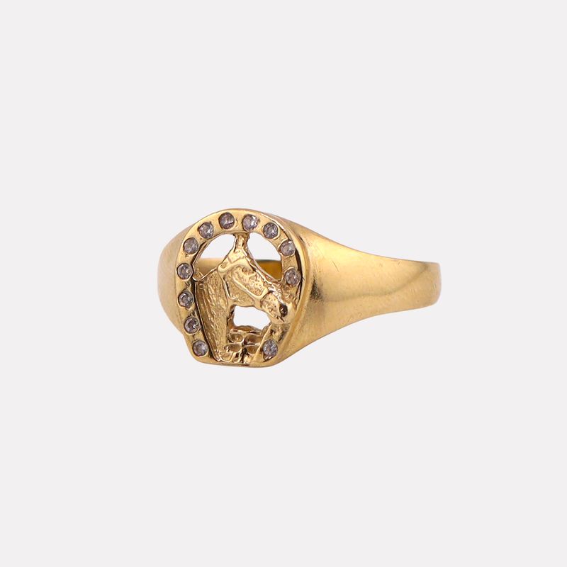 Anillo Herradura C/p 10k 3.4g #10.5