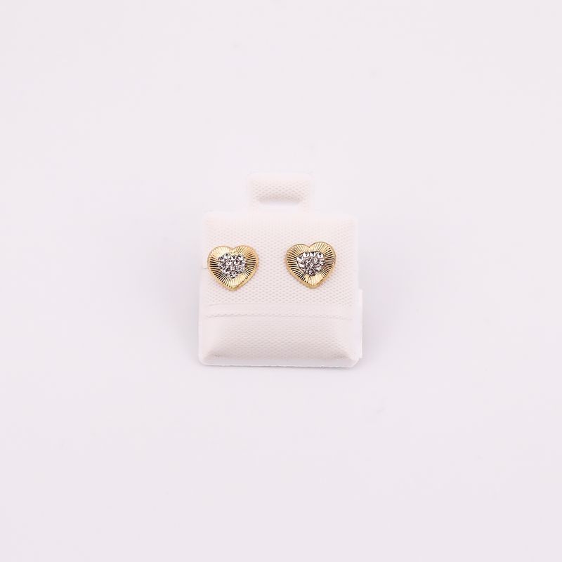 Broqueles Corazon 10k 0.3g