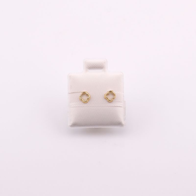 Broqueles Trebol Silueta 10k 0.1g