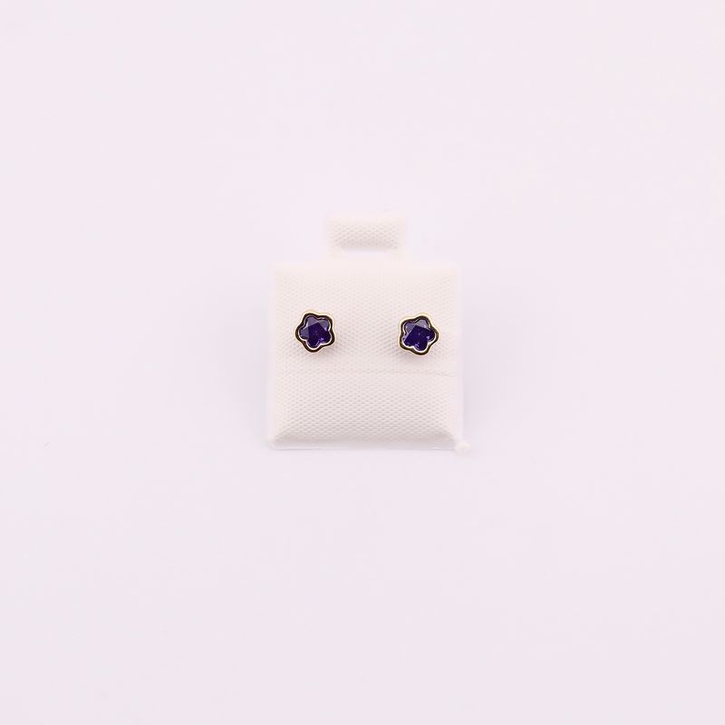 Broqueles Bisel Flor #5 10k 0.5g