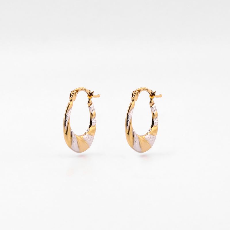 Arracadas Canasta 2 Tns 14k 1.3g