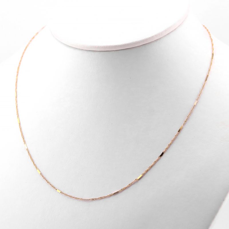 Cadena Torsal Mixta 14k 1.3g 45cm