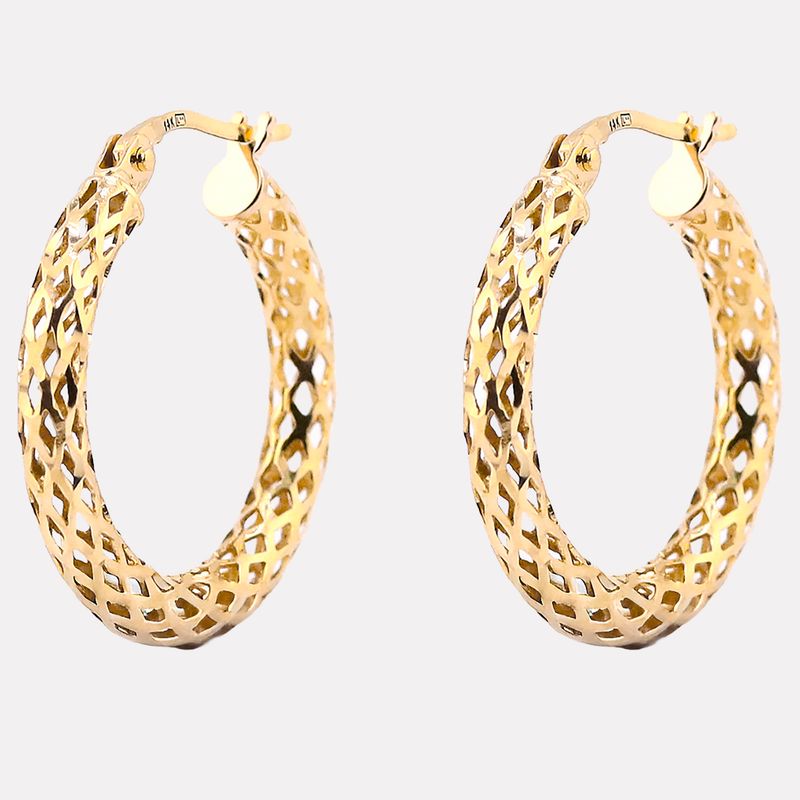 Arracadas Tejida 14k 1.8g