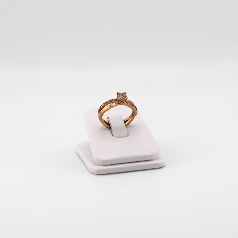 Anillo De Compromiso Ondas 14k 3.5g #6