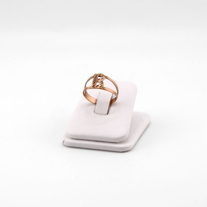 Anillo Letra "b" Relim. 10k 1.5g #8
