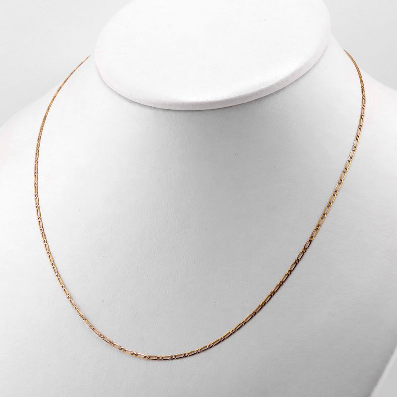 Cadena Eslabon 1x1 Diam. 14k 1.5g 45cm