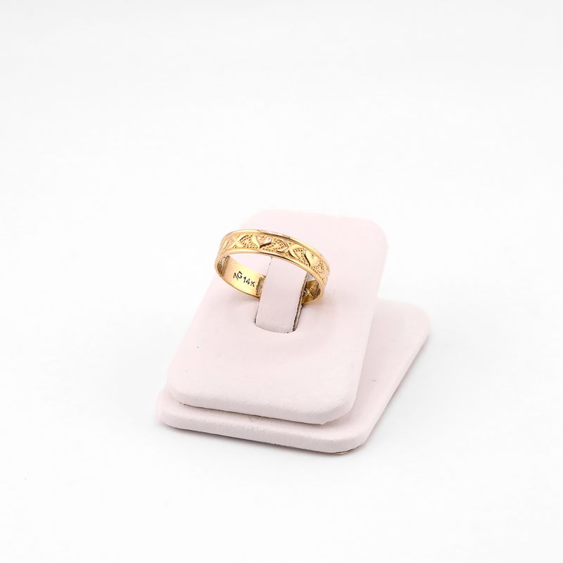 Anillo Beso Y Abrazo 14k 2g #9